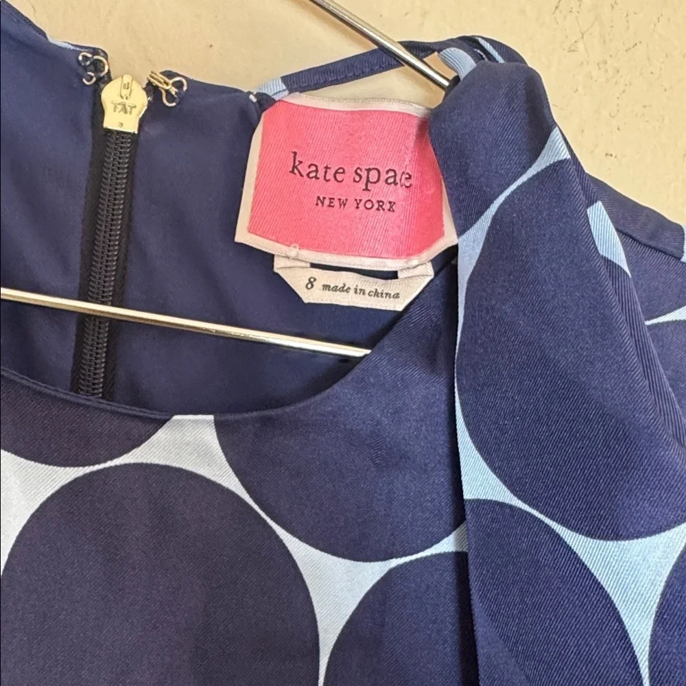Kate Spade Joy Dot Silk-blend Twill Dress Size 8